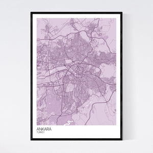 Ankara City Map Print