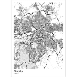 Map of Ankara, Turkey