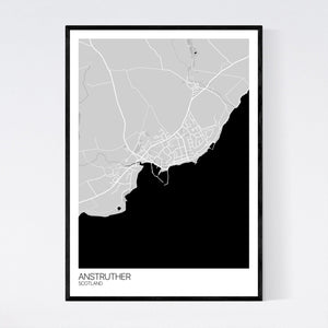 Anstruther Town Map Print