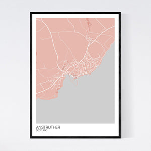 Anstruther Town Map Print