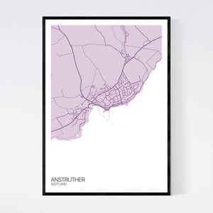 Anstruther Town Map Print