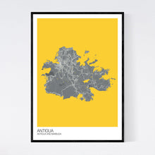 Load image into Gallery viewer, Antigua Island Map Print