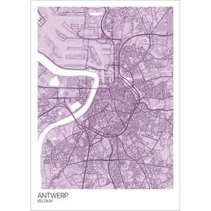Map of Antwerp, Belgium