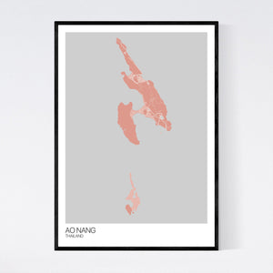 Ao Nang Island Map Print