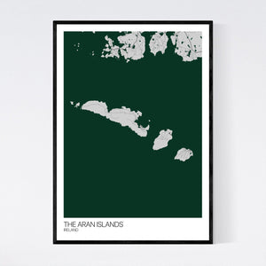Map of Aran Islands, Ireland