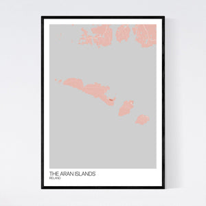 Aran Islands Island Map Print