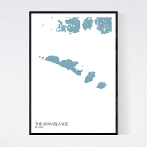 Aran Islands Island Map Print