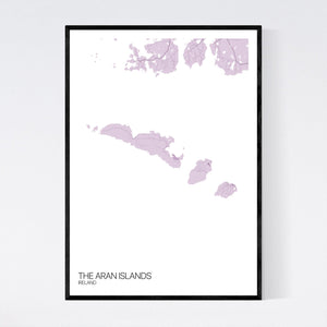 Aran Islands Island Map Print