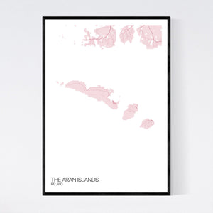 Aran Islands Island Map Print