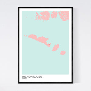 Aran Islands Island Map Print