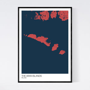 Aran Islands Island Map Print
