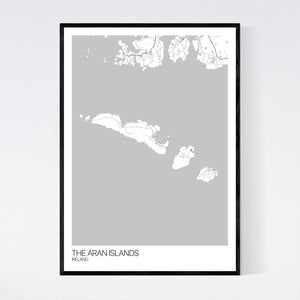 Aran Islands Island Map Print
