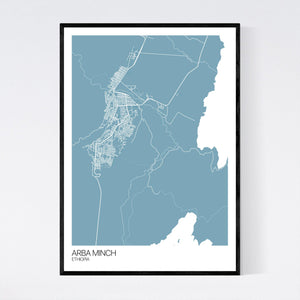 Arba Minch City Map Print