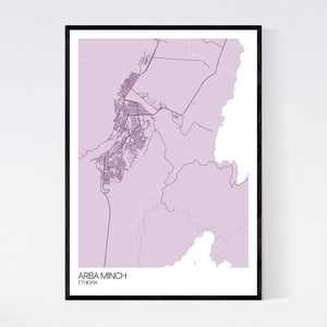 Arba Minch City Map Print
