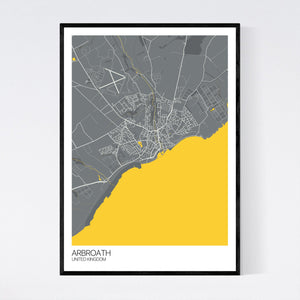 Arbroath City Map Print