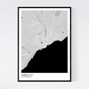 Arbroath City Map Print