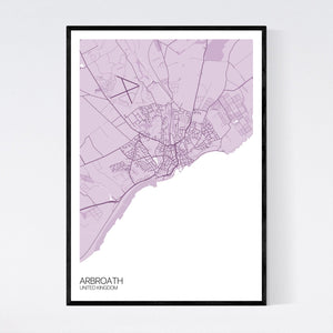 Arbroath City Map Print