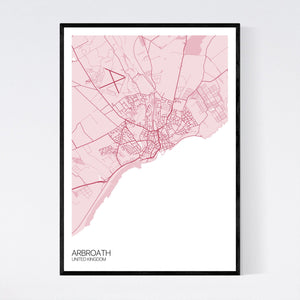 Arbroath City Map Print