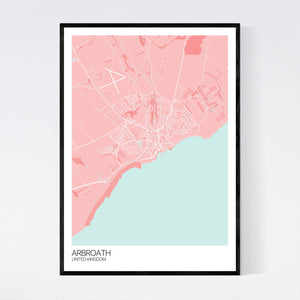 Arbroath City Map Print