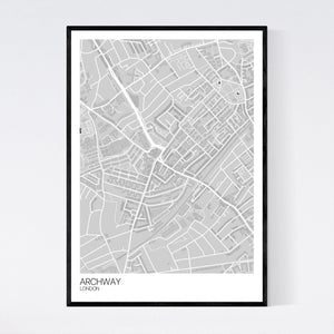 Archway Neighbourhood Map Print