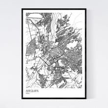 Load image into Gallery viewer, Arequipa City Map Print