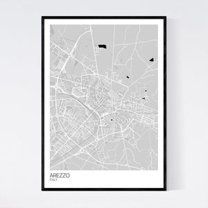 Arezzo City Map Print