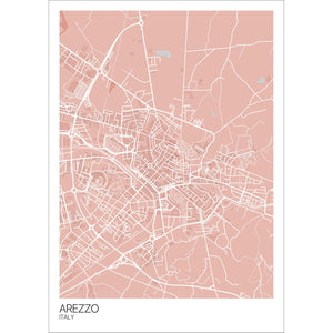 Map of Arezzo, Italy