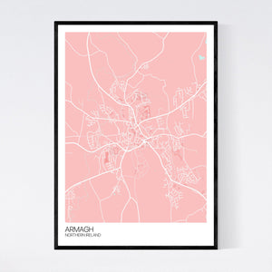 Armagh Town Map Print