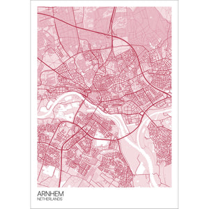 Map of Arnhem, Netherlands