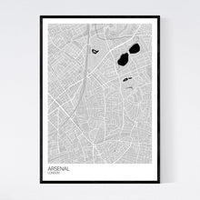 Load image into Gallery viewer, Arsenal Neighbourhood Map Print