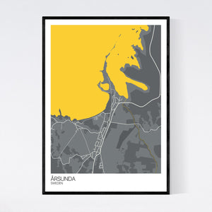 Årsunda City Map Print