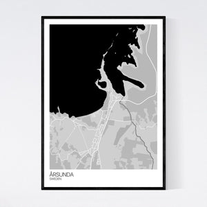 Årsunda City Map Print