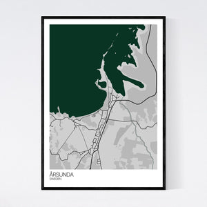 Årsunda City Map Print