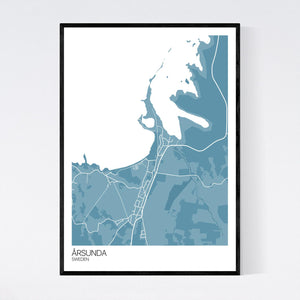 Årsunda City Map Print