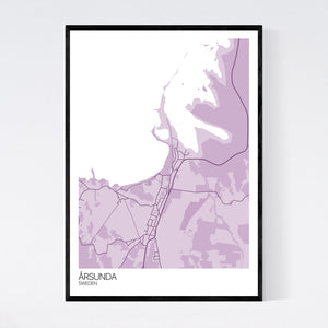 Årsunda City Map Print