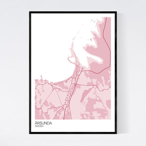 Årsunda City Map Print