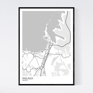 Årsunda City Map Print