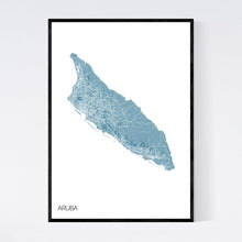 Load image into Gallery viewer, Aruba Island Map Print