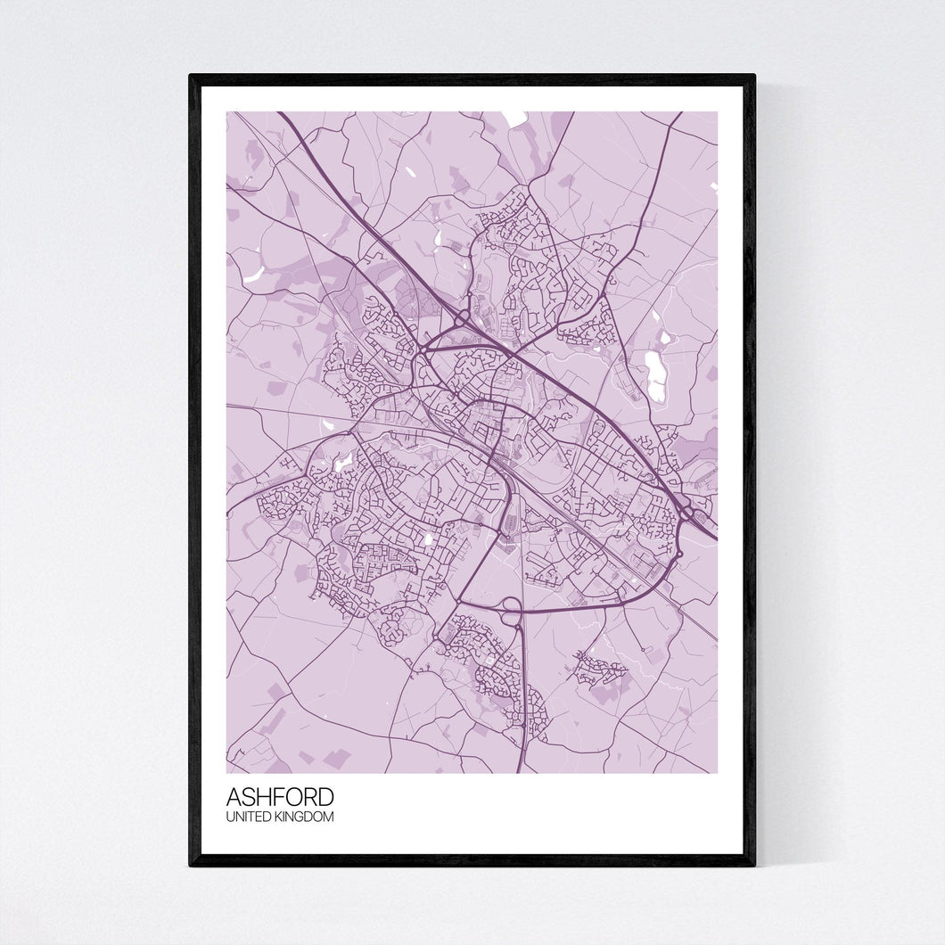 Ashford City Map Print