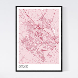 Ashford City Map Print