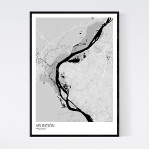 Asunción City Map Print