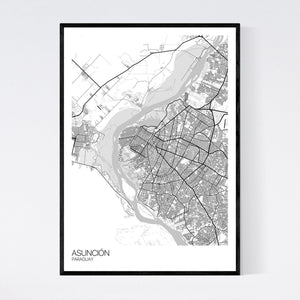 Asunción City Map Print
