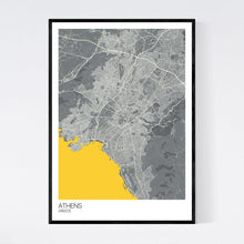 Load image into Gallery viewer, Athens City Map Print