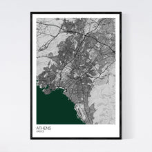 Load image into Gallery viewer, Athens City Map Print