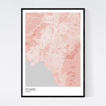 Load image into Gallery viewer, Athens City Map Print