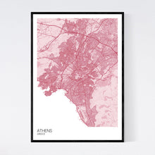 Load image into Gallery viewer, Athens City Map Print