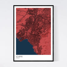 Load image into Gallery viewer, Athens City Map Print