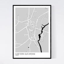 Load image into Gallery viewer, Aubeterre-sur-Dronne Town Map Print