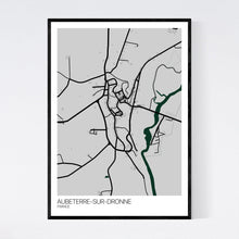 Load image into Gallery viewer, Aubeterre-sur-Dronne Town Map Print