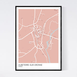 Map of Aubeterre-sur-Dronne, France